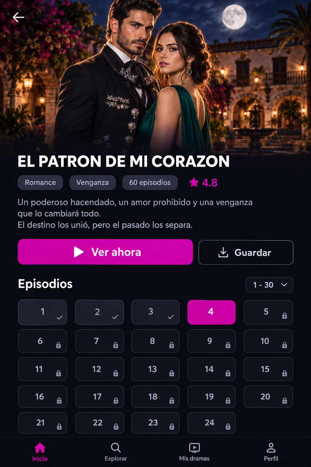 Ficha de la serie con la lista de episodios